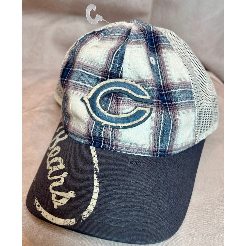 Chicago Bears Reebok Plaid Baseball Cap Adjustable NFL Hat